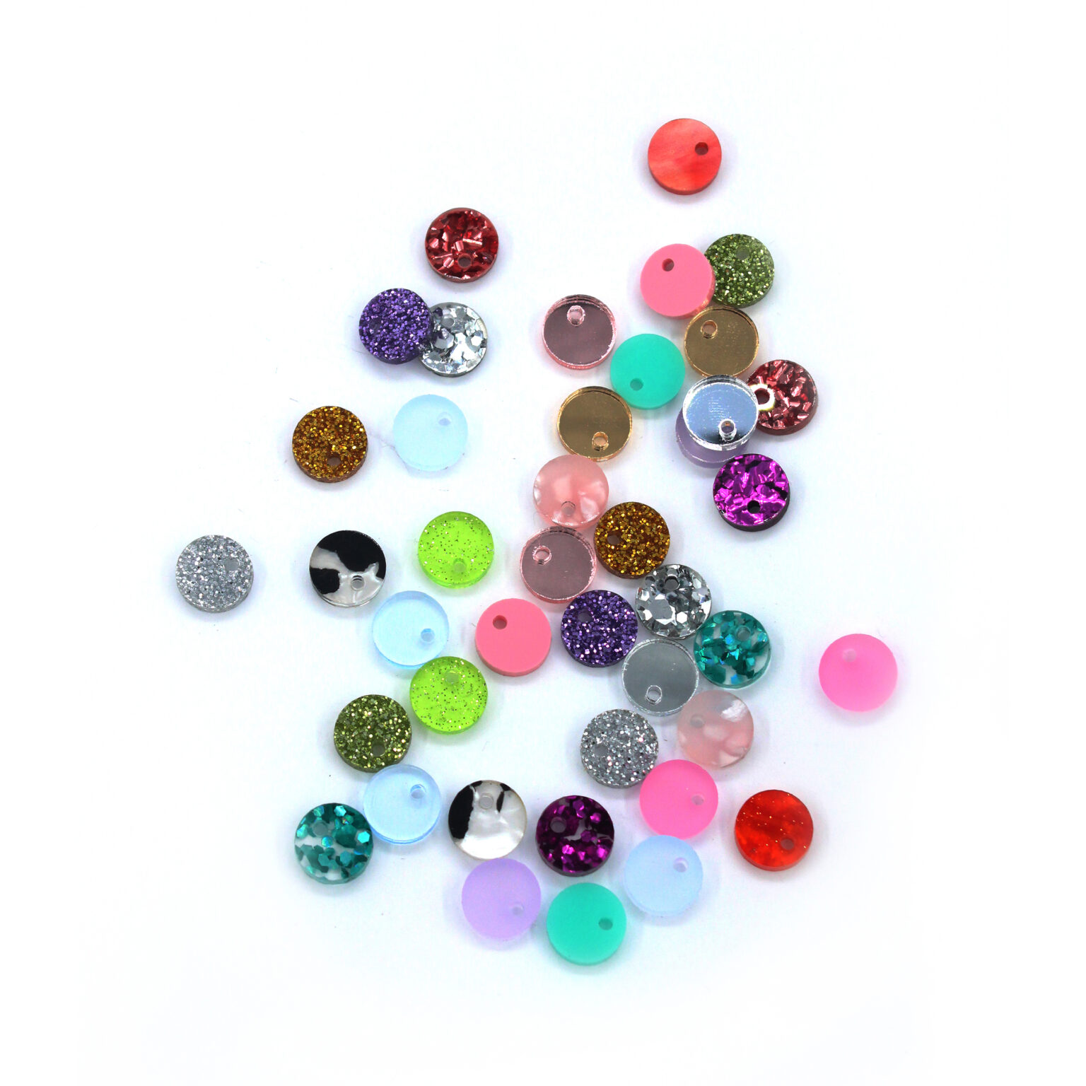 10 x Mixed Bag of Paired 12mm Mini Circles With HOLE (Total 400 pieces ...