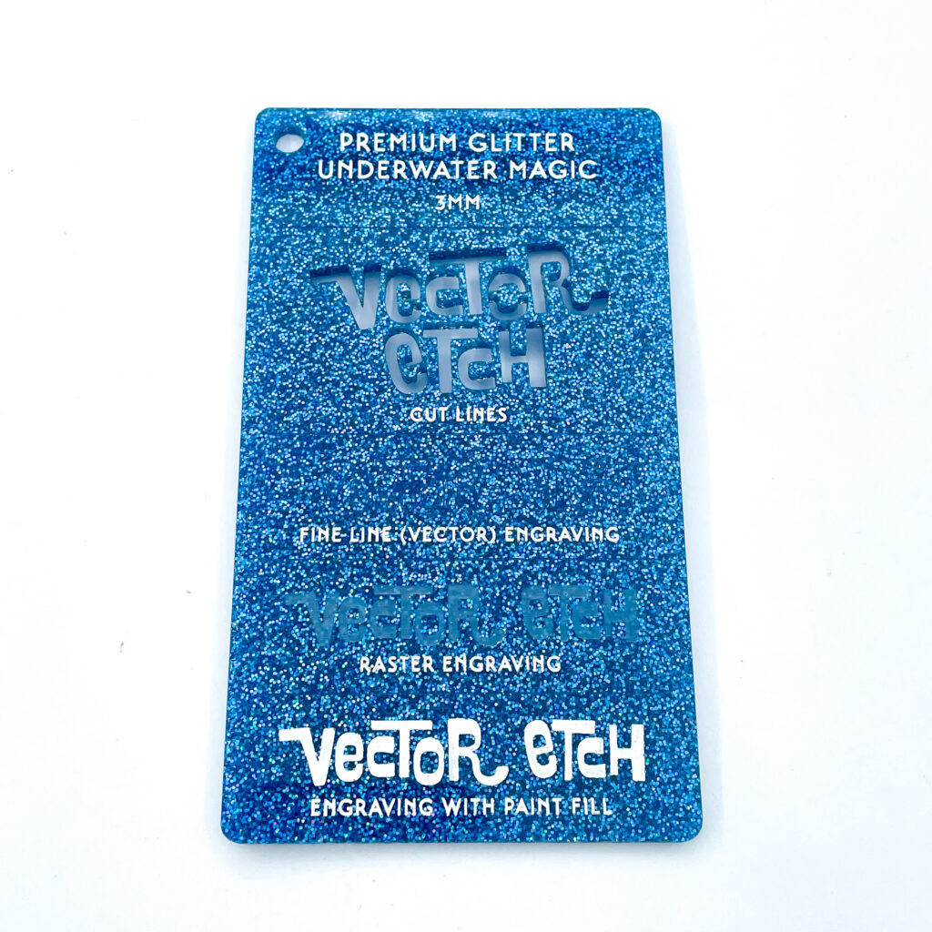 Underwater Magic Premium Glitter – Vector Etch Laser Cutting